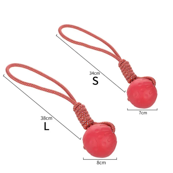 HOOPET Durable Rubber Dog Ball – Bite-Resistant Toy for Puppies, Pitbulls, Teddies (S–XL, Red)