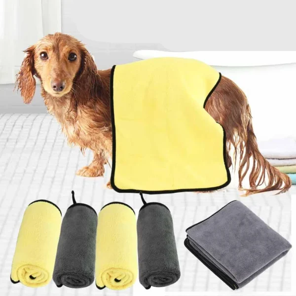 HOOPET Quick-Drying Nano Fiber Bath Towel for Dogs & Cats – Soft, Absorbent, Fashion Pet Towel & Car Wiping Cloth