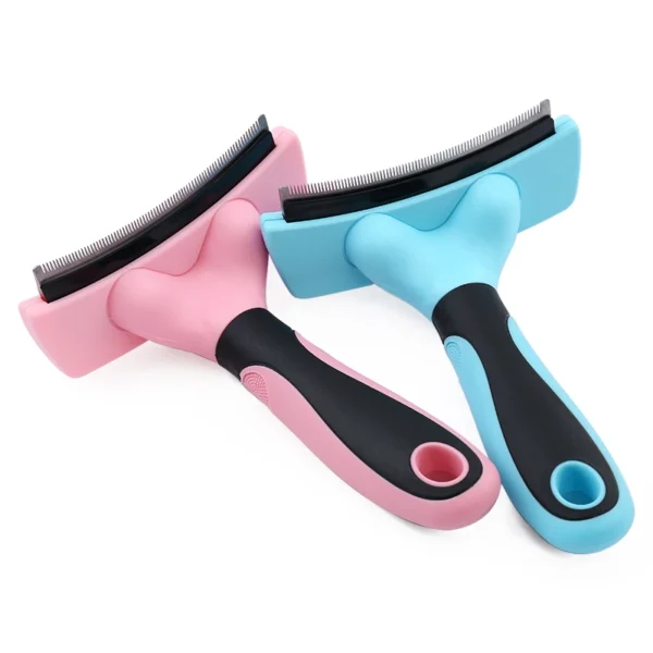 HOOPET Pet Grooming Comb – Hair Removal & Detangler Brush for Dogs & Cats with Long, Curly or Matted Fur