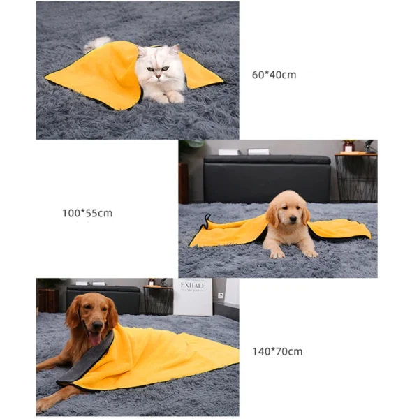 HOOPET Quick-Drying Nano Fiber Bath Towel for Dogs & Cats – Soft, Absorbent, Fashion Pet Towel & Car Wiping Cloth