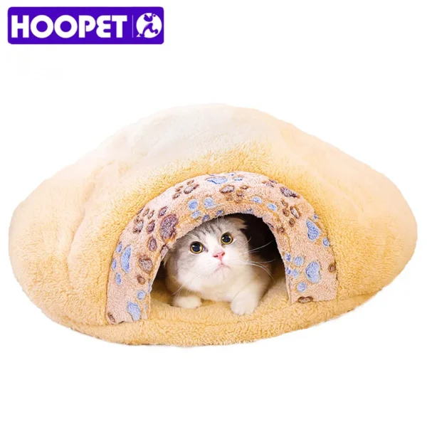 Warm Cat House & Sleeping Bag – Soft Hamburger-Style Pet Bed for Cats or Small Dogs, S/M Sizes