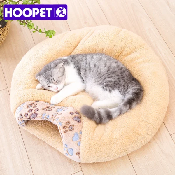 Warm Cat House & Sleeping Bag – Soft Hamburger-Style Pet Bed for Cats or Small Dogs, S/M Sizes