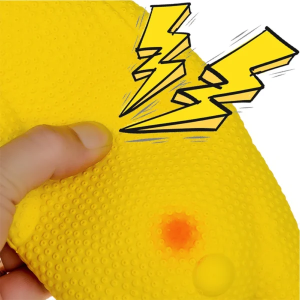 HOOPET Squeaky Chicken Dog Toy – Durable Yellow Rubber Chew Toy with Loud Sound