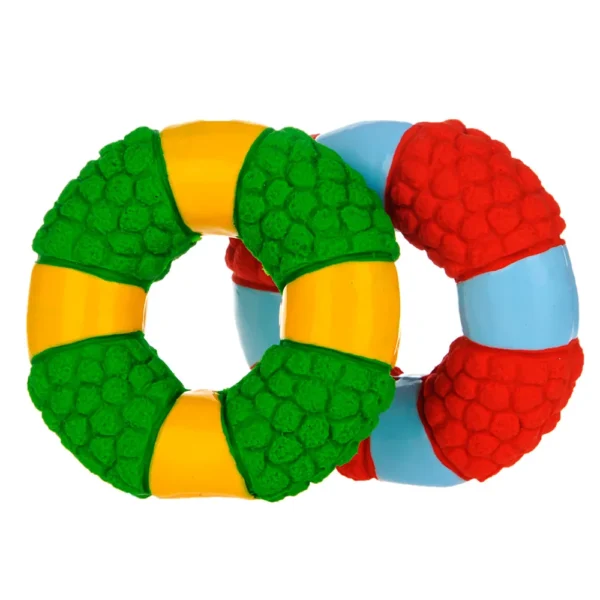 HOOPET Dog & Cat Chew Toys – Squeaky Rubber Star & Circle, Bite-Resistant