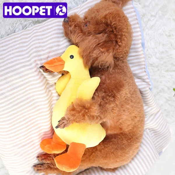 HOOPET Yellow Duck Dog Chew Toy – Funny Interactive Training Toy for Puppies & Cats