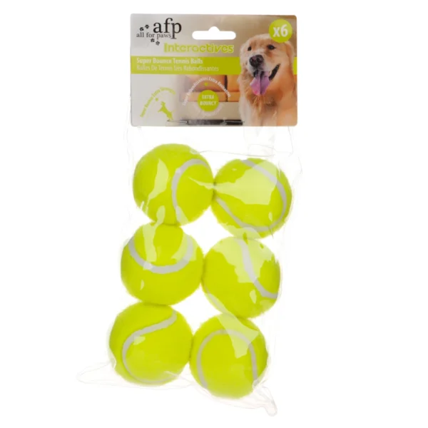 HOOPET Dog Toy Set – 6 Durable Tennis Balls for Puppies & Small Dogs | Bite-Resistant Training Balls
