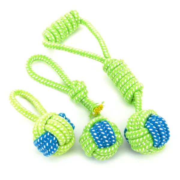 HOOPET Cotton Rope Knot Ball Dog Toy – Chew & Teeth Cleaning Toy for Small & Large Dogs | 7 Styles