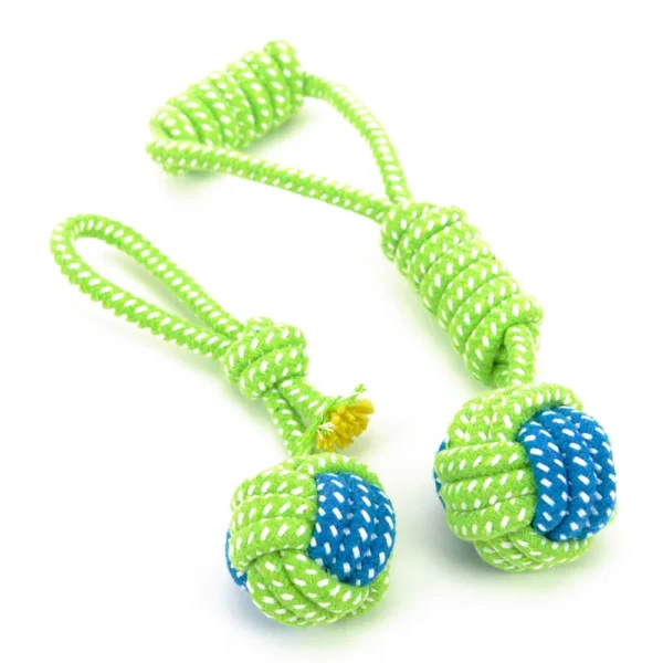 HOOPET Cotton Rope Knot Ball Dog Toy – Chew & Teeth Cleaning Toy for Small & Large Dogs | 7 Styles