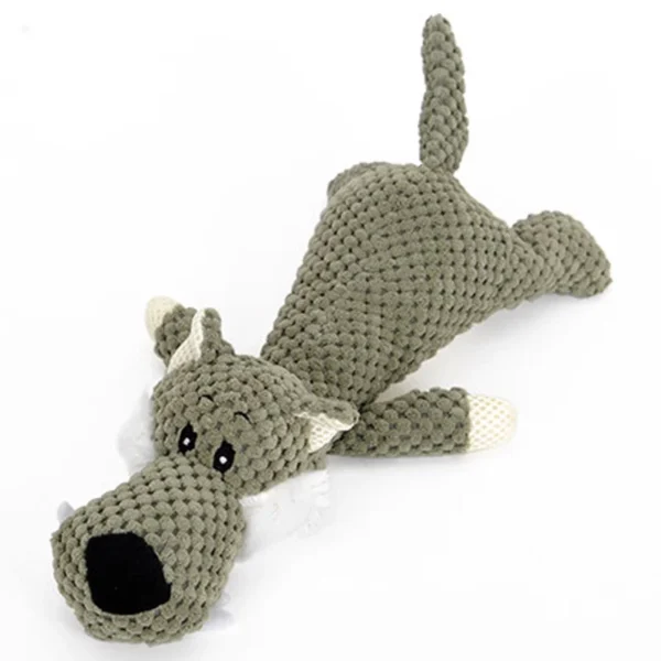 HOOPET Animal-Shaped Dog Chew Toy – Lion & Elephant Squeaky Interactive Toy (3 Colors)