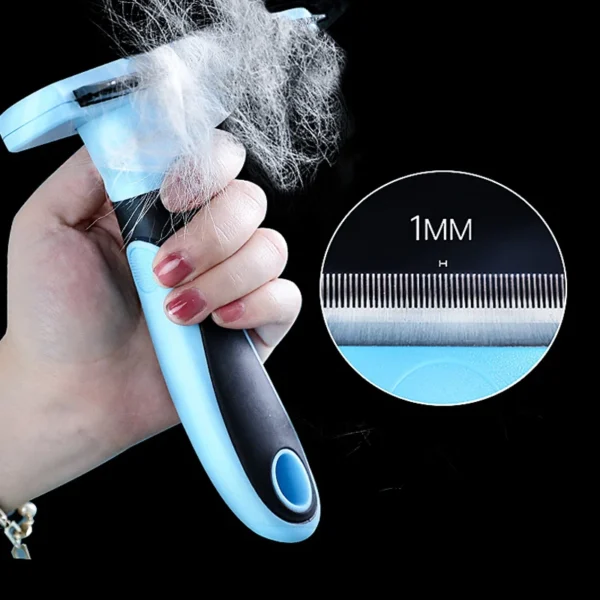 HOOPET Pet Grooming Comb – Hair Removal & Detangler Brush for Dogs & Cats with Long, Curly or Matted Fur