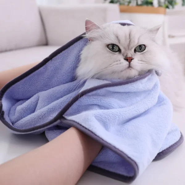 HOOPET Pet Bath Towel – Soft, Quick-Dry, Absorbent Towel for Cats & Dogs (3 Colors)