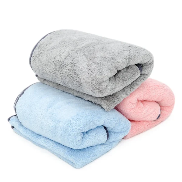 HOOPET Pet Bath Towel – Soft, Quick-Dry, Absorbent Towel for Cats & Dogs (3 Colors)