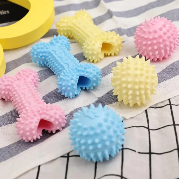 HOOPET Interactive Rubber Chew Toy for Small Dogs – Colorful Training & Play Supply