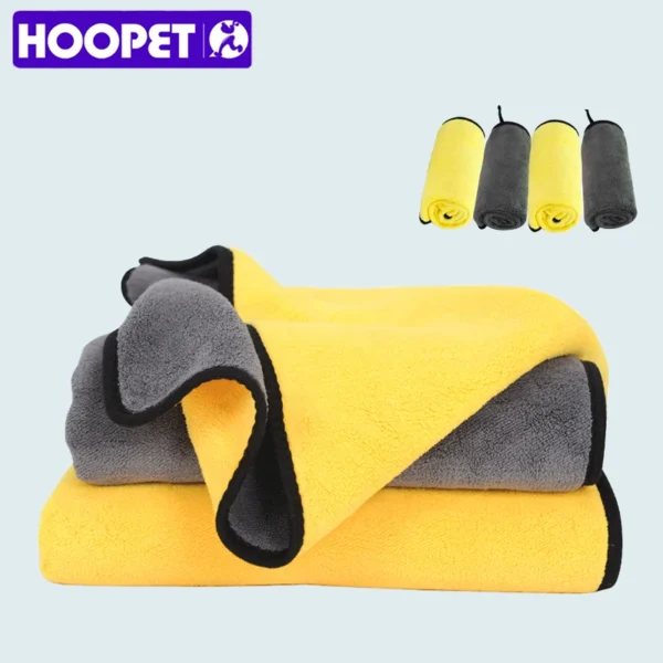 HOOPET Quick-Drying Nano Fiber Bath Towel for Dogs & Cats – Soft, Absorbent, Fashion Pet Towel & Car Wiping Cloth