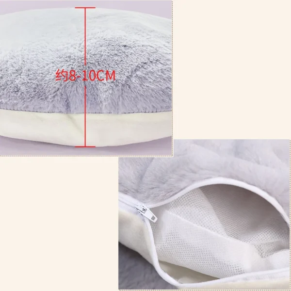 Plush Winter Cat & Dog Bed – Soft Warm Kennel Nest with Cushion for Small Pets