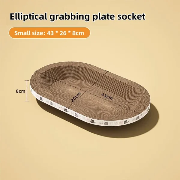 HOOPET Cat Scratcher Bed – Round/Oval Scratch-Resistant Sofa & Claw Grinding Cushion