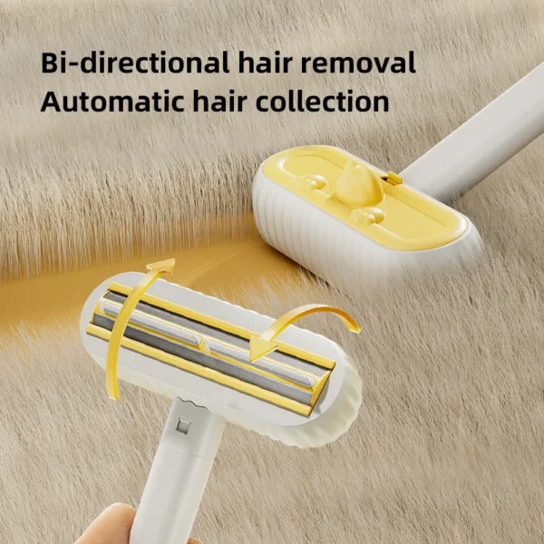 HOOPET Electrostatic Pet Hair Remover – XL Debris Chamber & 40cm Extendable Handle for Beds, Carpets, and Furniture