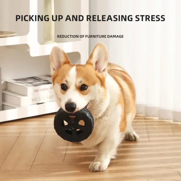 HOOPET Rubber Dog Toy – Interactive Teething Stick & Tire Feeder for Puppies