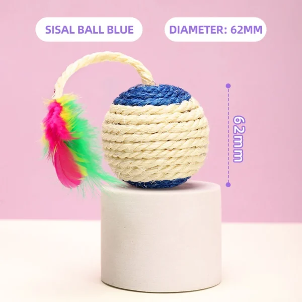 HOOPET Sisal Rope Ball Cat Toy – Interactive Chew & Scratch Toy for Cats and Small Dogs