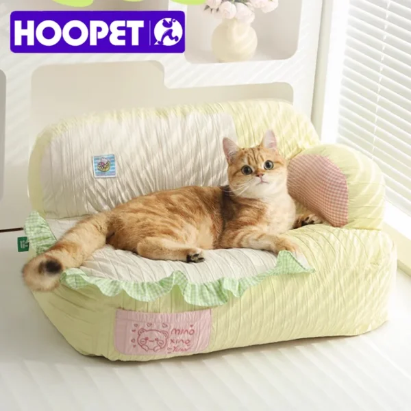 All-Season Cat Bed – Cozy Sandwich Design Pet Nest for Kittens & Cats, Winter Warmth & Summer Comfort