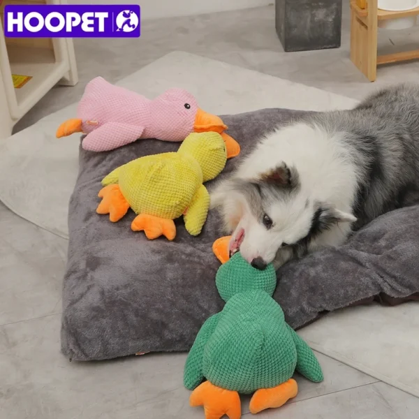 HOOPET VIP Duck Dog Toy – Squeaky Chew Toy for Medium & Large Dogs, Outdoor Interactive Training Toy