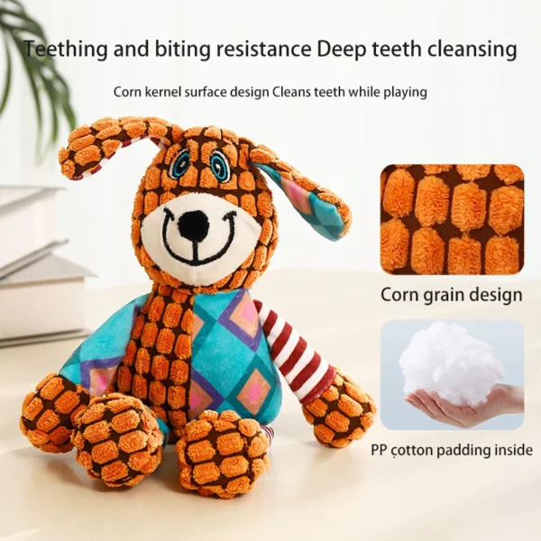 HOOPET Cute Dog Chew Toy – Squeaky, Teeth Cleaning & Boredom Relief for Puppies