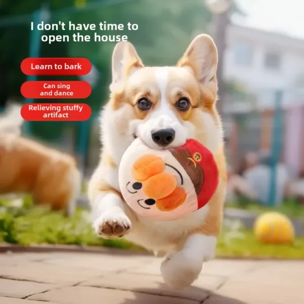 Rechargeable Interactive Dog Toy – Plush Jumping Ball Puzzle for Training & Fun