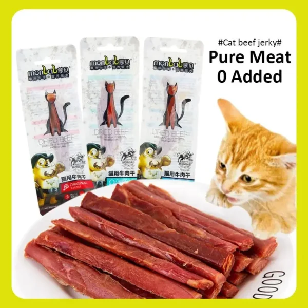 Beef Snacks for Cats – Supports Teeth & Shiny Coat (100g)