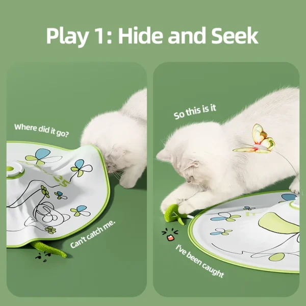 Interactive Rechargeable Cat Toy – Automatic Teaser with Chase, Hide & Seek Simulation Game