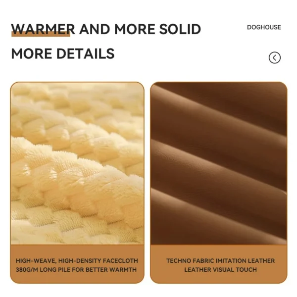 Winter Warm Dog Sofa Bed – Removable & Washable Sleeping Mat for Large Dogs, Golden Retriever Kennel Mat