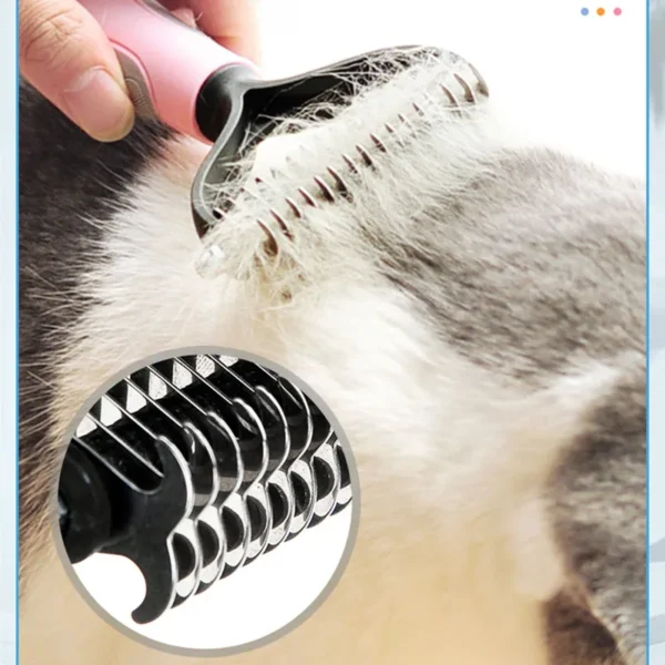 HOOPET Pet Hair Removal Comb – Grooming & Shedding Tool for Dogs & Cats, Knot Cutter & Fur Trimmer