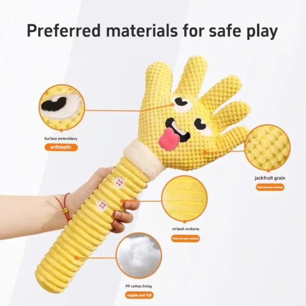 HOOPET Plush Teasing Dog Stick – Squeaky Training Toy for Puppies, Corgis & Bichons