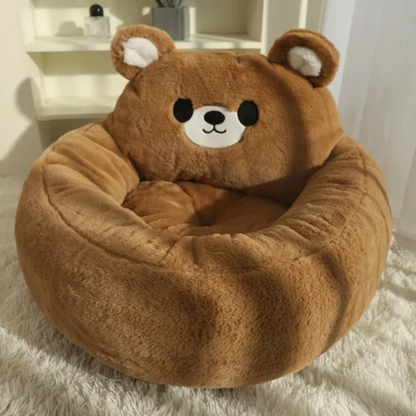 Winter Warm Cat & Dog Sofa Bed – Thick Plush Deep Sleep Cushion for Small Pets, Cozy Puppy Kennel
