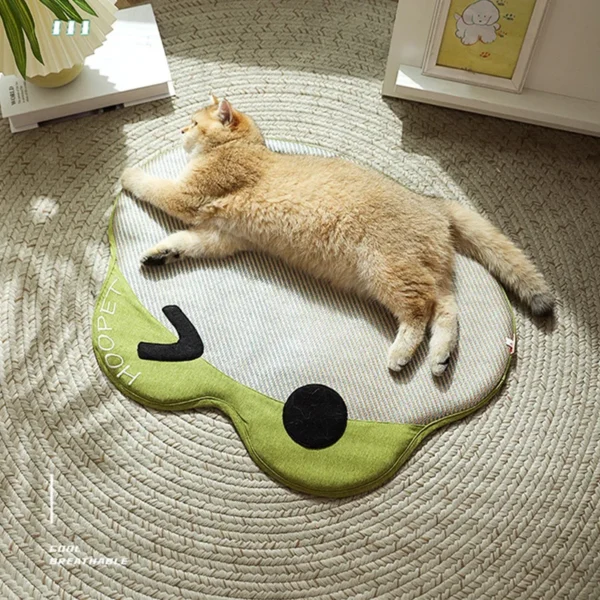 Frog-Shaped Pet Cooling Mat – Breathable Ice Blanket for Cats & Dogs, Summer Floor Mat for Comfortable Sleep