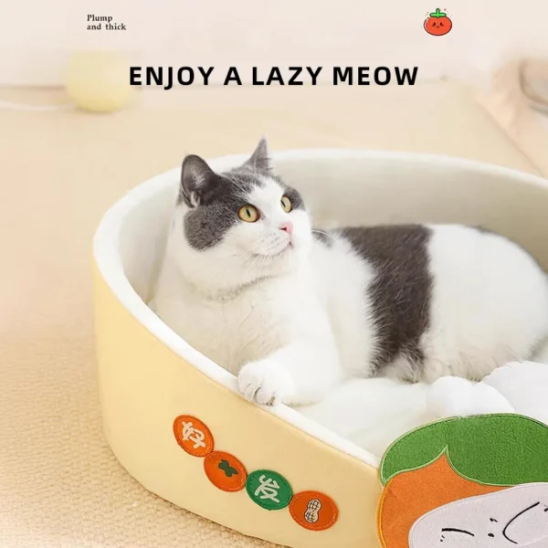 All-Season Large Cat Bed – Summer Cooling Nest, Kitten Sofa Kennel, Universal Pet Sleeping Mat