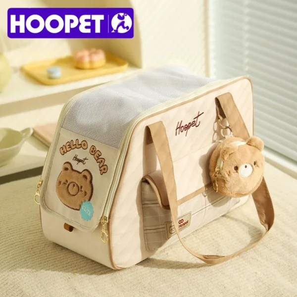 HOOPET 3-in-1 Foldable Pet Carrier – Ventilated Cat & Small Dog Travel Bag with Backpack, Handheld & Shoulder Modes