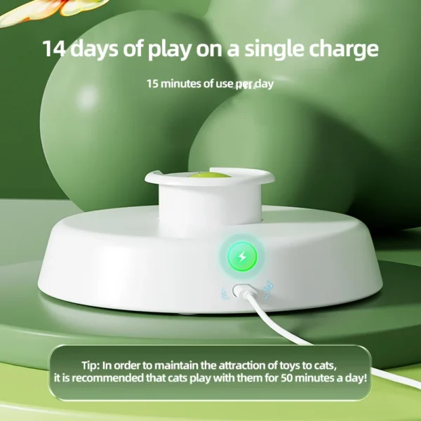 Interactive Rechargeable Cat Toy – Automatic Teaser with Chase, Hide & Seek Simulation Game
