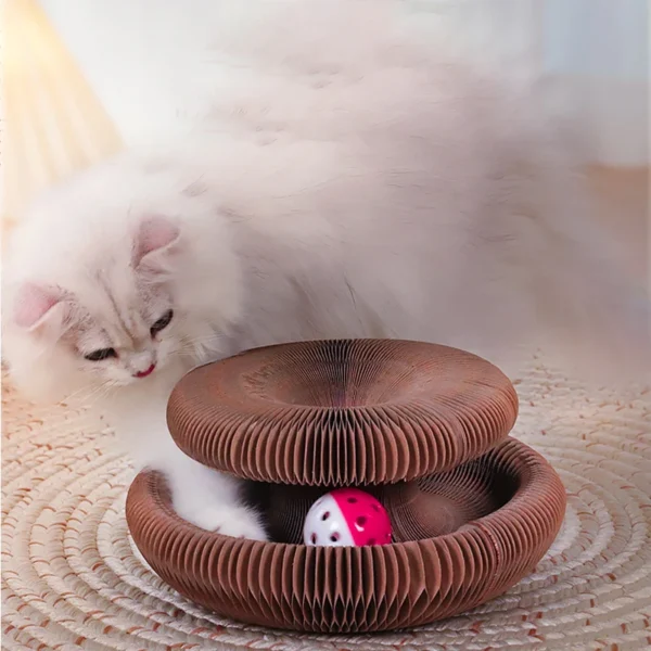 HOOPET Magic Organ Cat Scratch Board – Durable Honeycomb Corrugated Scratcher with Bell & Interactive Play Design