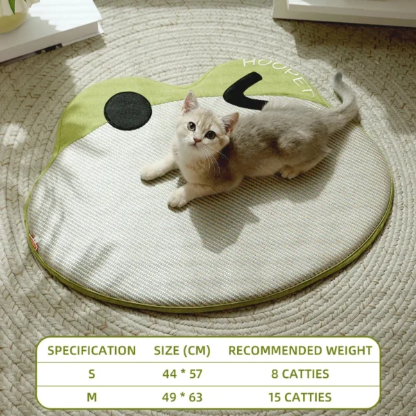 Frog-Shaped Pet Cooling Mat – Breathable Ice Blanket for Cats & Dogs, Summer Floor Mat for Comfortable Sleep