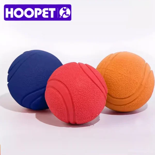 HOOPET Durable Rubber Dog Ball – Bite-Resistant Toy for Puppies, Pitbulls, Teddies (S–XL, Red)