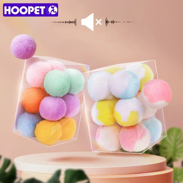HOOPET Cat Teaser Ball Toy – Bite-Resistant, Quiet Self-Play Stick for Kittens & Cats