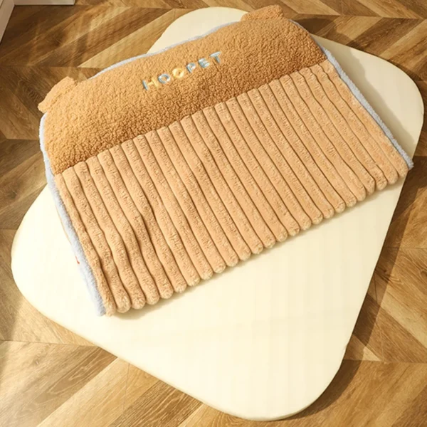 Warm Pet Bed Mat – Soft Padded Winter Cushion for Dogs & Cats, Removable Mattress Kennel Blanket