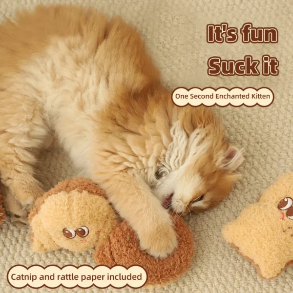 HOOPET Catnip Teaser Wand & Pastry Cat Toys – Interactive Kitten Play Set for Boredom Relief