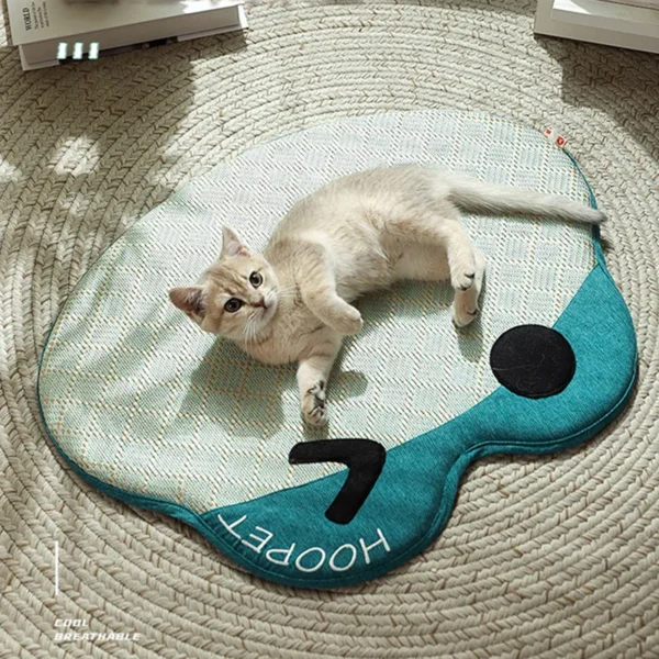 Frog-Shaped Pet Cooling Mat – Breathable Ice Blanket for Cats & Dogs, Summer Floor Mat for Comfortable Sleep