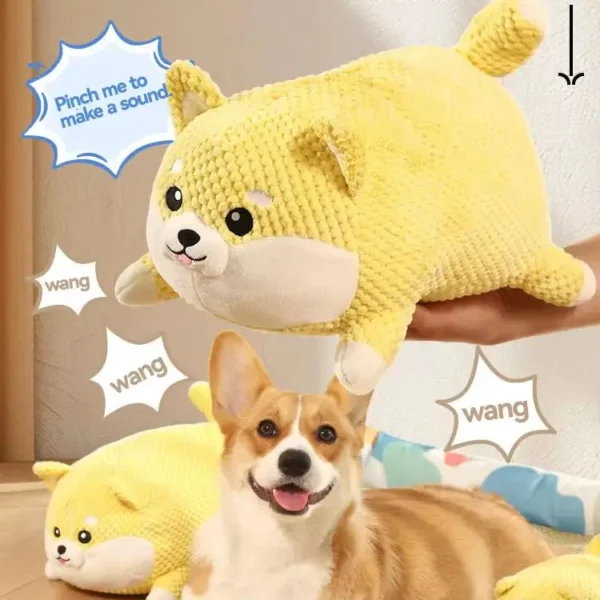 HOOPET Squeaky Plush Pig Toy – Interactive Chew Toy for Dogs & Cats