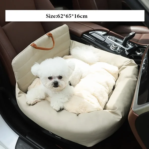 Car Safety Pet Seat – Removable Travel Bed Pad & Kennel for Dogs and Cats, Washable Transport Cover for Car Trips