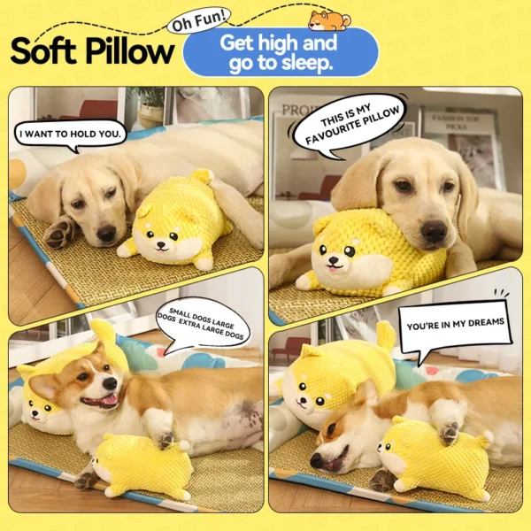 HOOPET Squeaky Plush Pig Toy – Interactive Chew Toy for Dogs & Cats