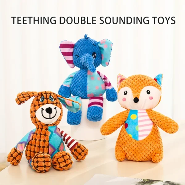 HOOPET Cute Dog Chew Toy – Squeaky, Teeth Cleaning & Boredom Relief for Puppies