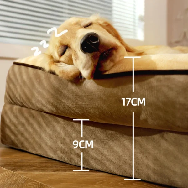 Cozy Rectangular Dog Sleeping Bed – Warm Washable Mattress Nest for Puppies, Cats & Small Dogs