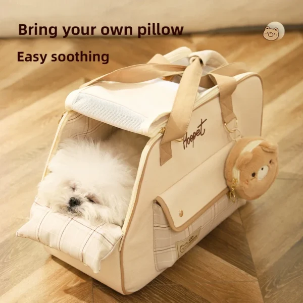 HOOPET 3-in-1 Foldable Pet Carrier – Ventilated Cat & Small Dog Travel Bag with Backpack, Handheld & Shoulder Modes